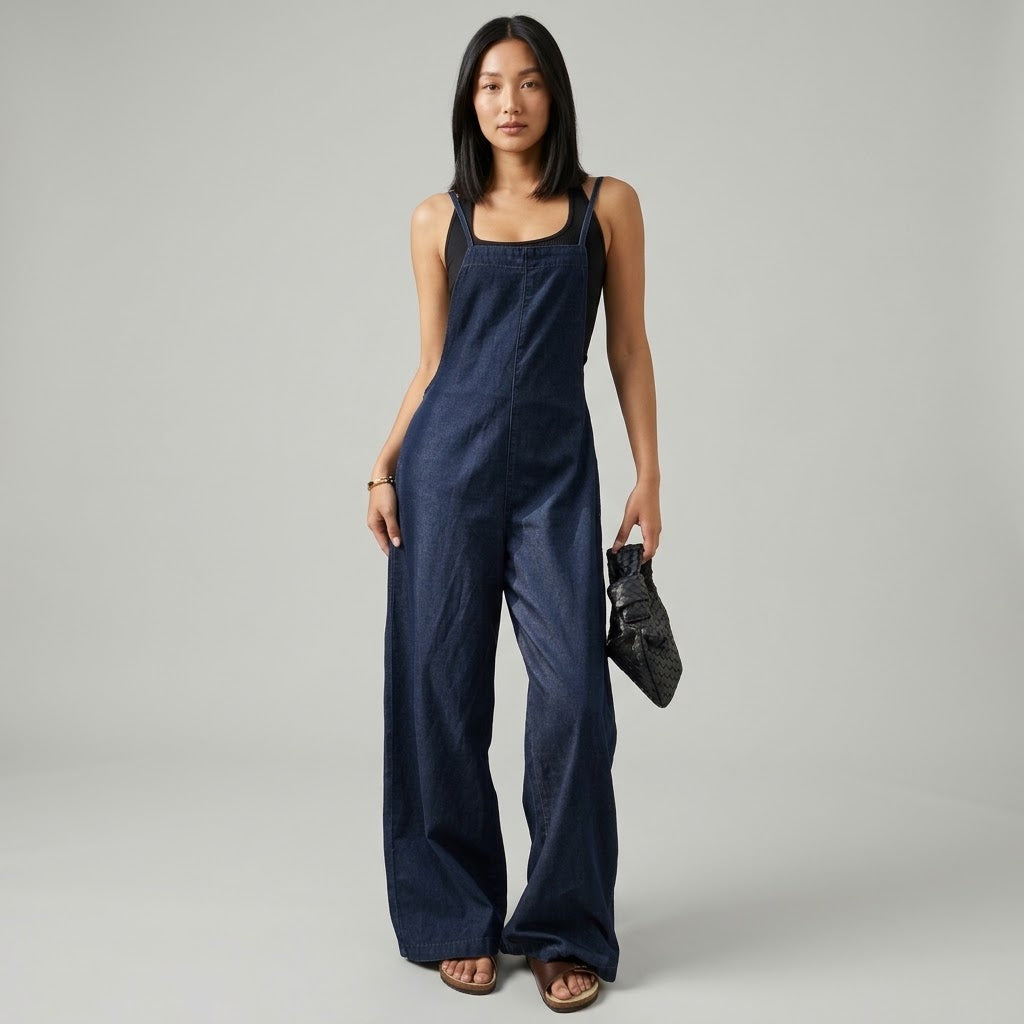 Halston | Denim Overalls