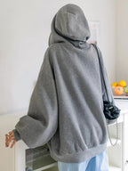 DAZY Women's Zipper Front Hoodie With Drawstring Closure,Long Sleeve Tops,Fall Clothes Sweatshirt Jacket