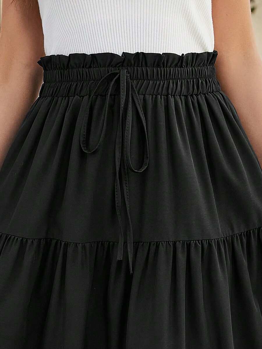 Women's Ditsy Floral Layered Ruffle Elastic Waist Vacation Skirt