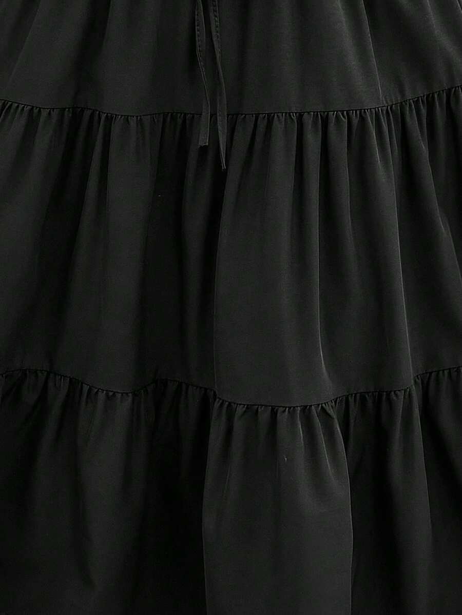Women's Ditsy Floral Layered Ruffle Elastic Waist Vacation Skirt
