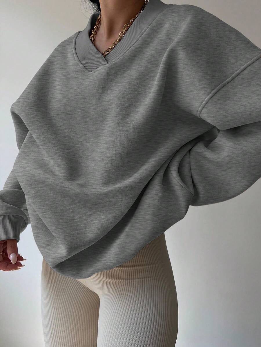 INAWLY Women's Spring And Autumn Loose Fit Casual Pullover With V-Neck And Dropped Shoulders,Ladies Spring/Fall Casual Long Sleeve V Neck Loose Regular Mint Green Drop Shoulder Pullovers Women Hoodies,Long Sleeve Tops Graduation,Back To School Outfits,Graduation,Teacher Outfits For Women,Back To School