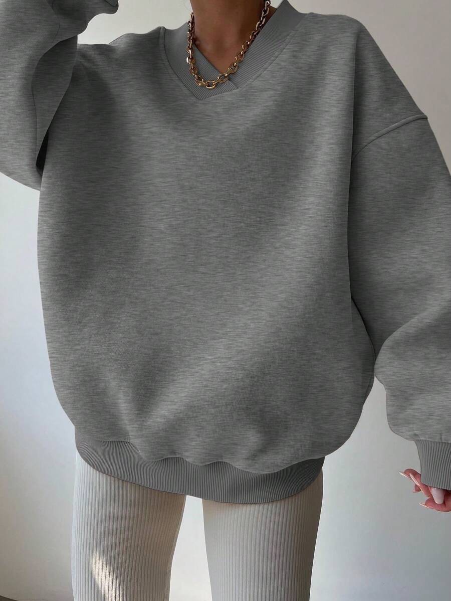 INAWLY Women's Spring And Autumn Loose Fit Casual Pullover With V-Neck And Dropped Shoulders,Ladies Spring/Fall Casual Long Sleeve V Neck Loose Regular Mint Green Drop Shoulder Pullovers Women Hoodies,Long Sleeve Tops Graduation,Back To School Outfits,Graduation,Teacher Outfits For Women,Back To School