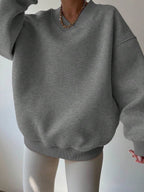 INAWLY Women's Spring And Autumn Loose Fit Casual Pullover With V-Neck And Dropped Shoulders,Ladies Spring/Fall Casual Long Sleeve V Neck Loose Regular Mint Green Drop Shoulder Pullovers Women Hoodies,Long Sleeve Tops Graduation,Back To School Outfits,Graduation,Teacher Outfits For Women,Back To School