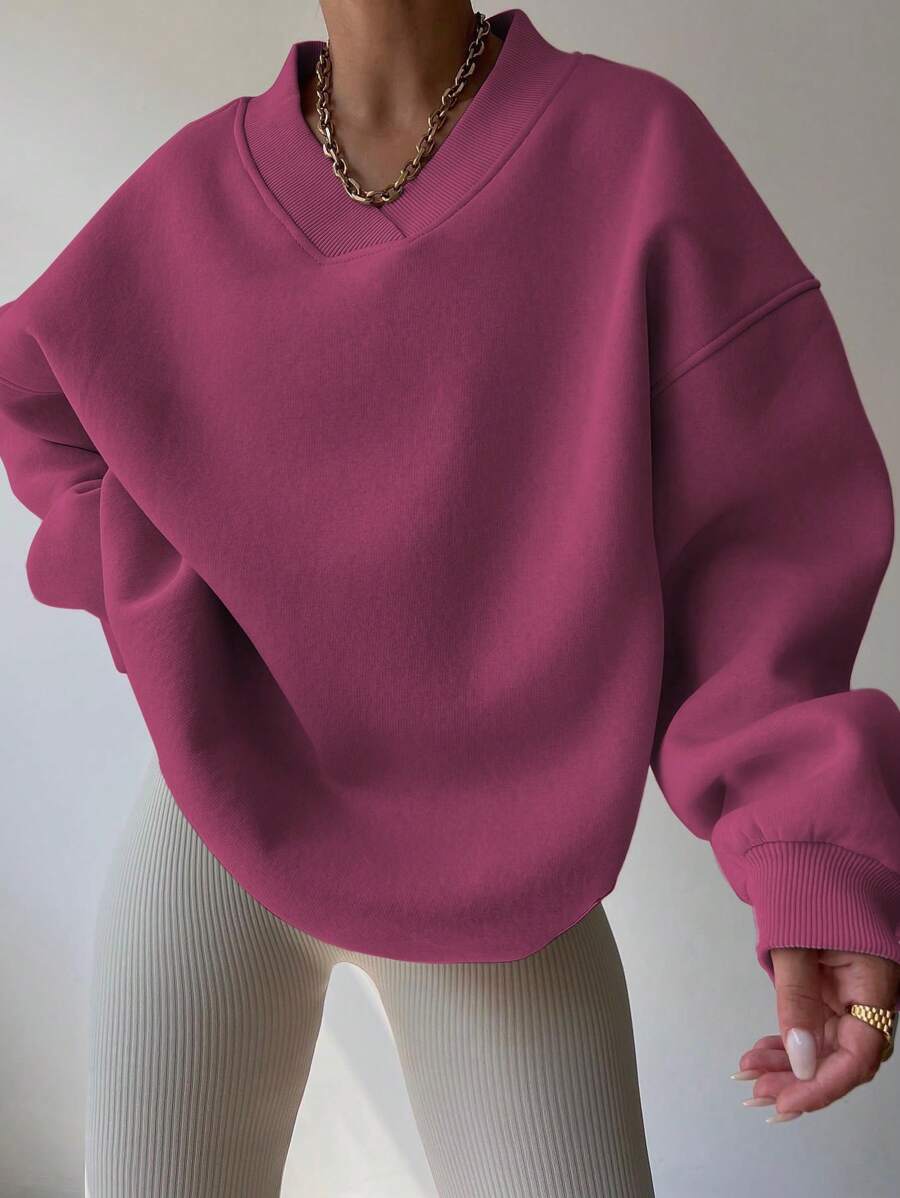 INAWLY Women's Spring And Autumn Loose Fit Casual Pullover With V-Neck And Dropped Shoulders,Ladies Spring/Fall Casual Long Sleeve V Neck Loose Regular Mint Green Drop Shoulder Pullovers Women Hoodies,Long Sleeve Tops Graduation,Back To School Outfits,Graduation,Teacher Outfits For Women,Back To School
