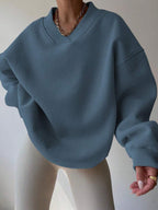 INAWLY Women's Spring And Autumn Loose Fit Casual Pullover With V-Neck And Dropped Shoulders,Ladies Spring/Fall Casual Long Sleeve V Neck Loose Regular Mint Green Drop Shoulder Pullovers Women Hoodies,Long Sleeve Tops Graduation,Back To School Outfits,Graduation,Teacher Outfits For Women,Back To School