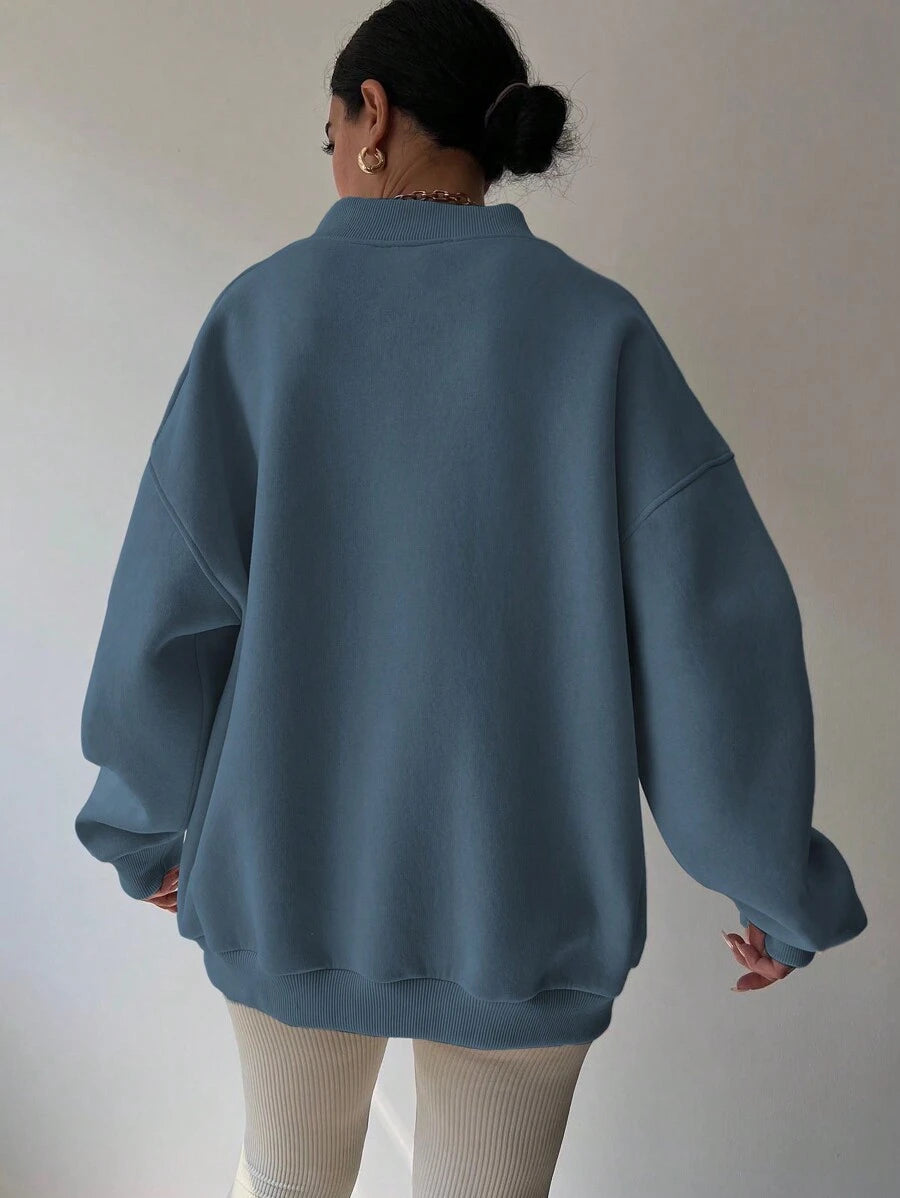 INAWLY Women's Spring And Autumn Loose Fit Casual Pullover With V-Neck And Dropped Shoulders,Ladies Spring/Fall Casual Long Sleeve V Neck Loose Regular Mint Green Drop Shoulder Pullovers Women Hoodies,Long Sleeve Tops Graduation,Back To School Outfits,Graduation,Teacher Outfits For Women,Back To School