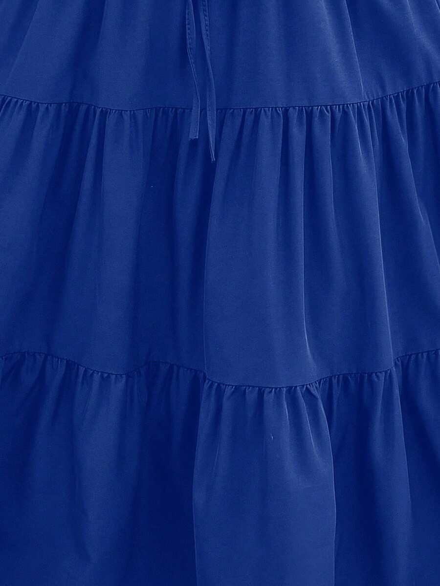 Women's Ditsy Floral Layered Ruffle Elastic Waist Vacation Skirt