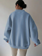 INAWLY Women's Spring And Autumn Loose Fit Casual Pullover With V-Neck And Dropped Shoulders,Ladies Spring/Fall Casual Long Sleeve V Neck Loose Regular Mint Green Drop Shoulder Pullovers Women Hoodies,Long Sleeve Tops Graduation,Back To School Outfits,Graduation,Teacher Outfits For Women,Back To School