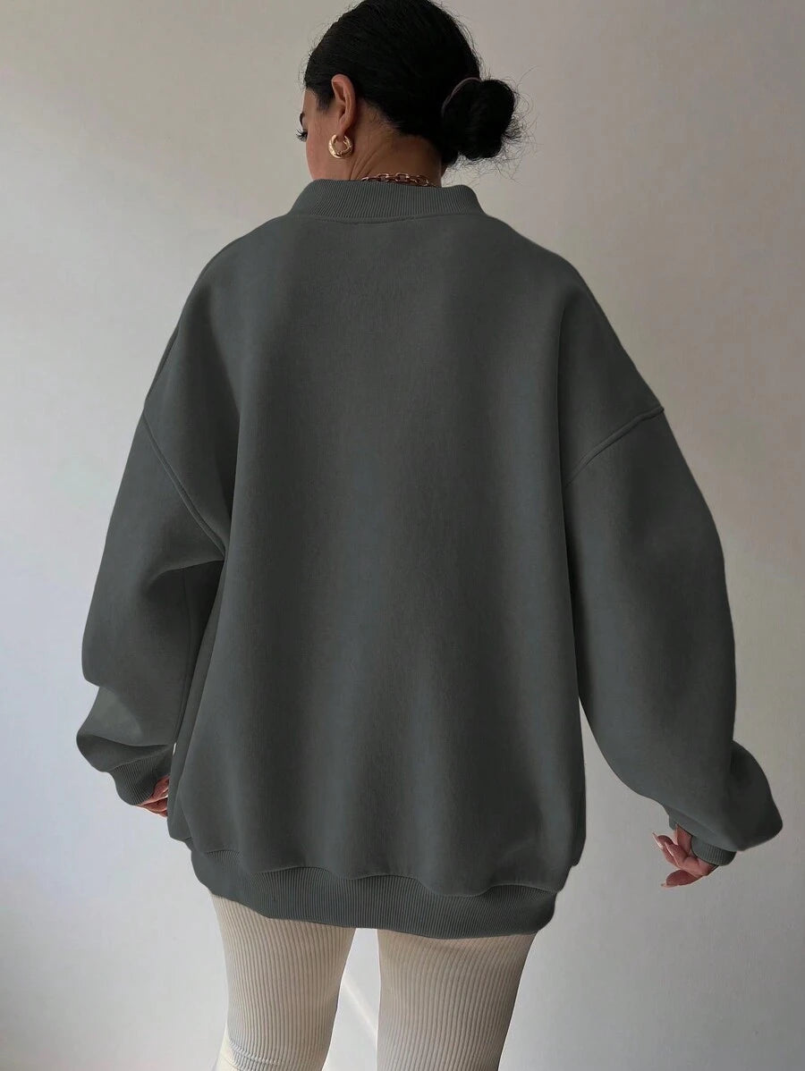 INAWLY Women's Spring And Autumn Loose Fit Casual Pullover With V-Neck And Dropped Shoulders,Ladies Spring/Fall Casual Long Sleeve V Neck Loose Regular Mint Green Drop Shoulder Pullovers Women Hoodies,Long Sleeve Tops Graduation,Back To School Outfits,Graduation,Teacher Outfits For Women,Back To School