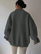 INAWLY Women's Spring And Autumn Loose Fit Casual Pullover With V-Neck And Dropped Shoulders,Ladies Spring/Fall Casual Long Sleeve V Neck Loose Regular Mint Green Drop Shoulder Pullovers Women Hoodies,Long Sleeve Tops Graduation,Back To School Outfits,Graduation,Teacher Outfits For Women,Back To School