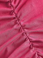ROMWE PUNK Contrast Lace Ruched Halter Top