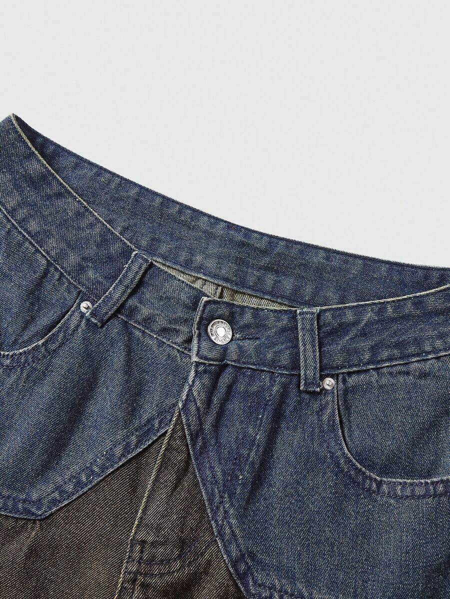 ROMWE Grunge Punk Women Star Low Waist Denim Shorts, School