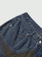 ROMWE Grunge Punk Women Star Low Waist Denim Shorts, School