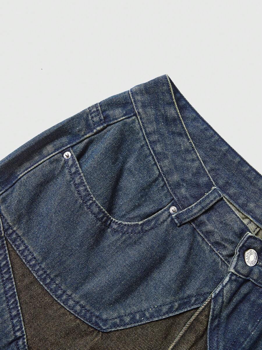 ROMWE Grunge Punk Women Star Low Waist Denim Shorts, School