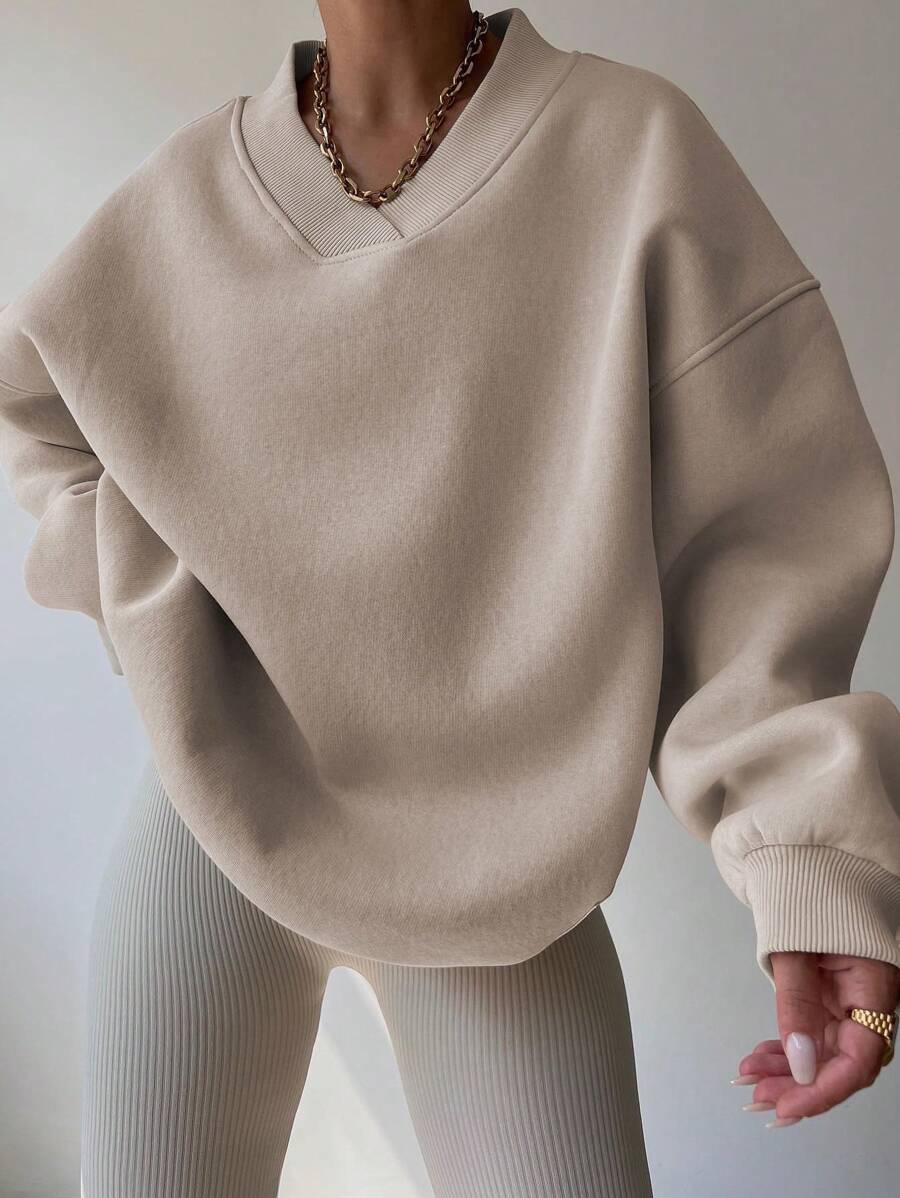 INAWLY Women's Spring And Autumn Loose Fit Casual Pullover With V-Neck And Dropped Shoulders,Ladies Spring/Fall Casual Long Sleeve V Neck Loose Regular Mint Green Drop Shoulder Pullovers Women Hoodies,Long Sleeve Tops Graduation,Back To School Outfits,Graduation,Teacher Outfits For Women,Back To School