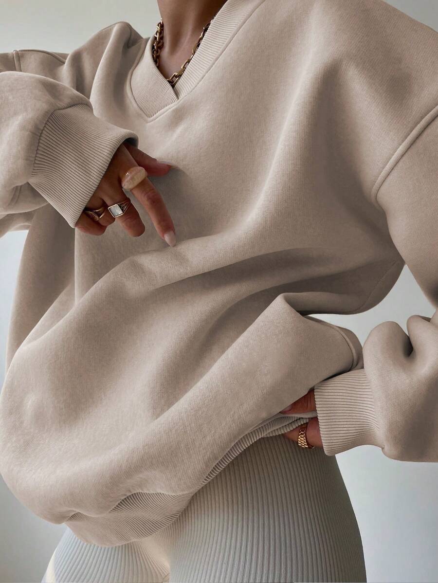 INAWLY Women's Spring And Autumn Loose Fit Casual Pullover With V-Neck And Dropped Shoulders,Ladies Spring/Fall Casual Long Sleeve V Neck Loose Regular Mint Green Drop Shoulder Pullovers Women Hoodies,Long Sleeve Tops Graduation,Back To School Outfits,Graduation,Teacher Outfits For Women,Back To School