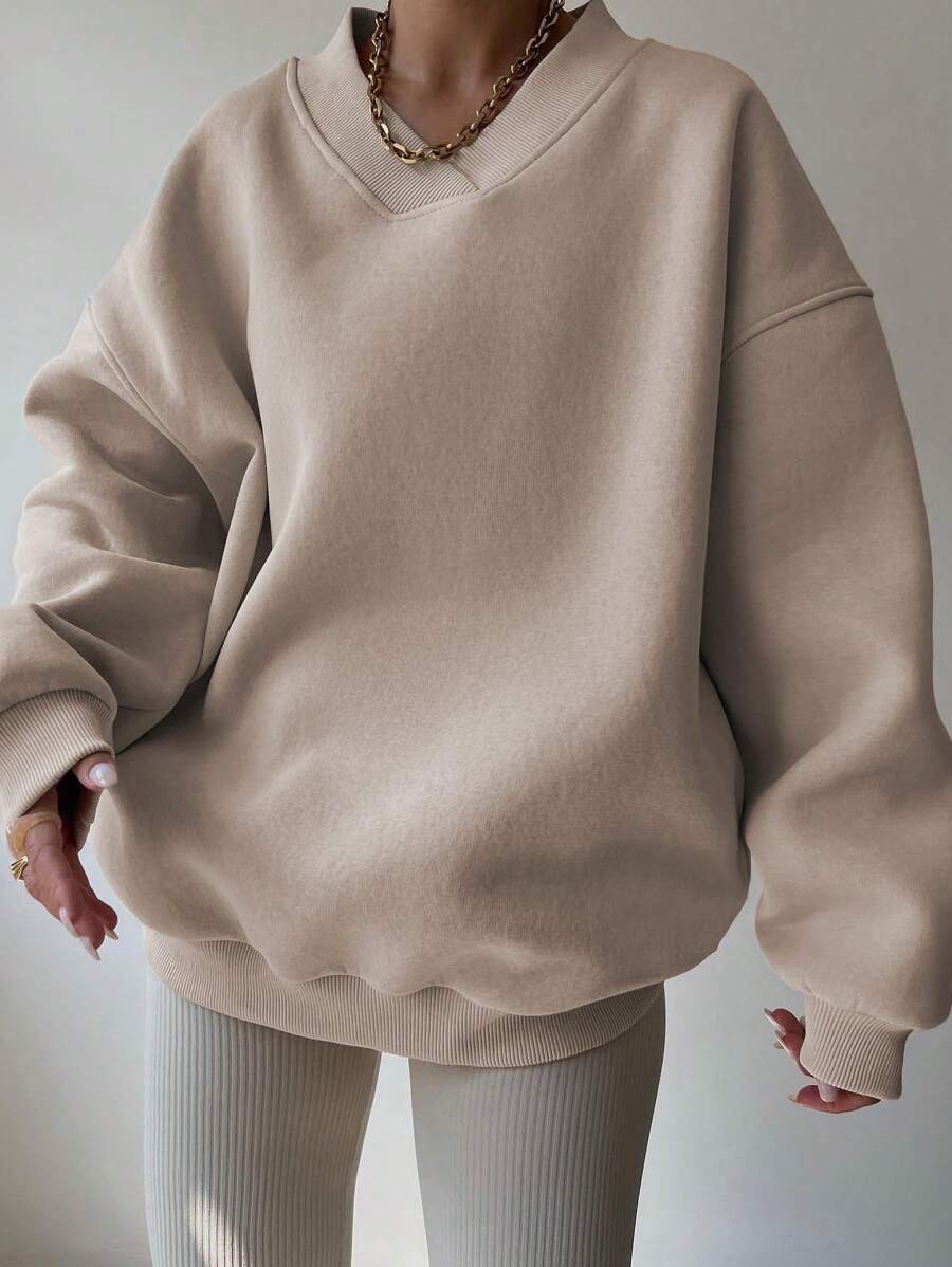 INAWLY Women's Spring And Autumn Loose Fit Casual Pullover With V-Neck And Dropped Shoulders,Ladies Spring/Fall Casual Long Sleeve V Neck Loose Regular Mint Green Drop Shoulder Pullovers Women Hoodies,Long Sleeve Tops Graduation,Back To School Outfits,Graduation,Teacher Outfits For Women,Back To School