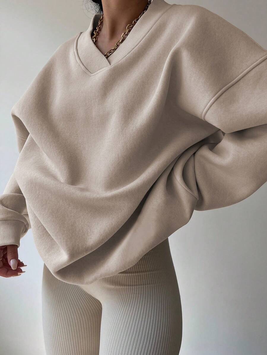 INAWLY Women's Spring And Autumn Loose Fit Casual Pullover With V-Neck And Dropped Shoulders,Ladies Spring/Fall Casual Long Sleeve V Neck Loose Regular Mint Green Drop Shoulder Pullovers Women Hoodies,Long Sleeve Tops Graduation,Back To School Outfits,Graduation,Teacher Outfits For Women,Back To School