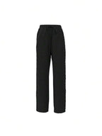 EMERY ROSE Women's Denim Effect Linen Blend Pants With Lace Hem Fall Cloth For Women