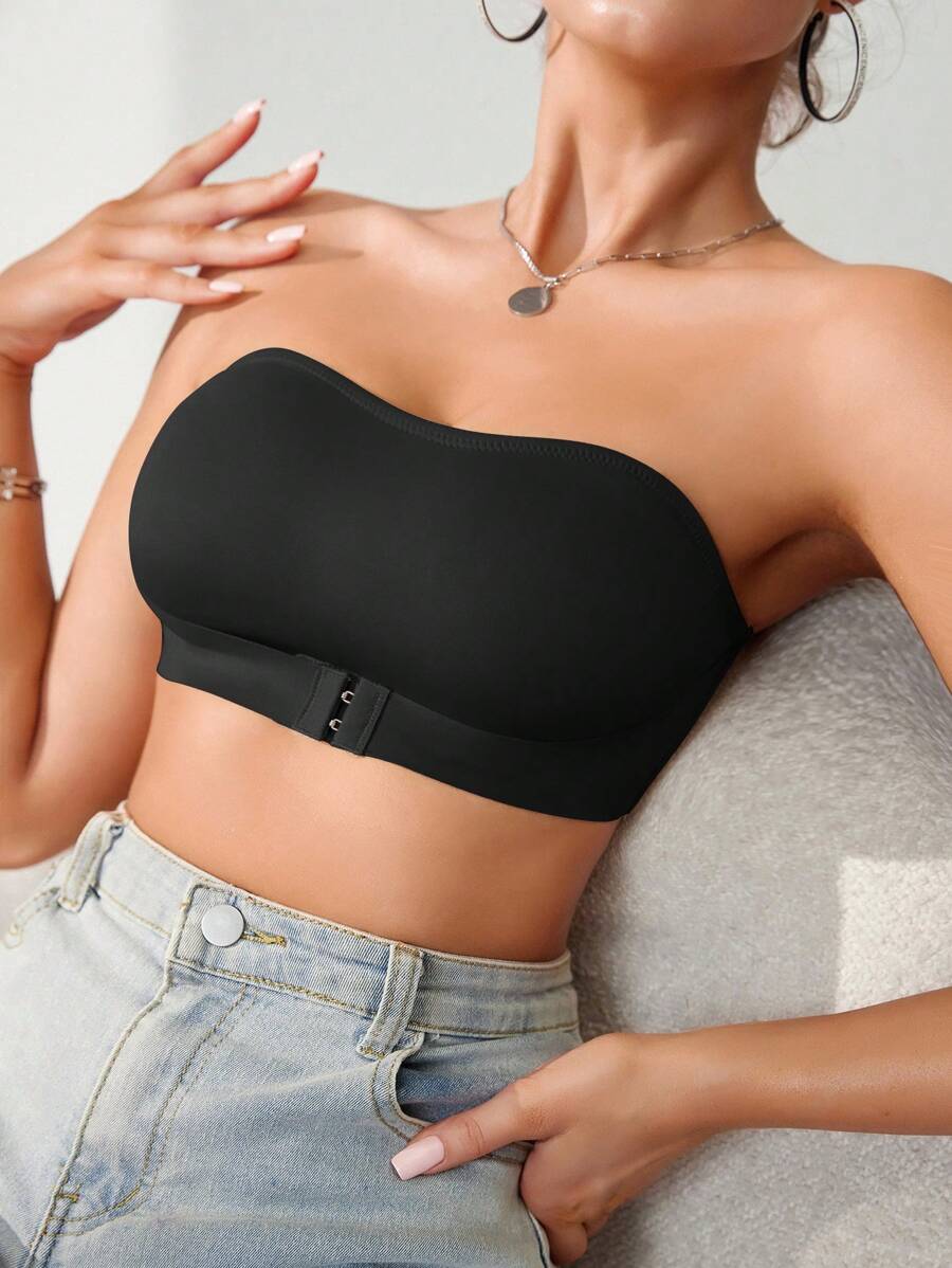 Snug Zone Women Front Closure Single Layer Wireless Bra (1pc)