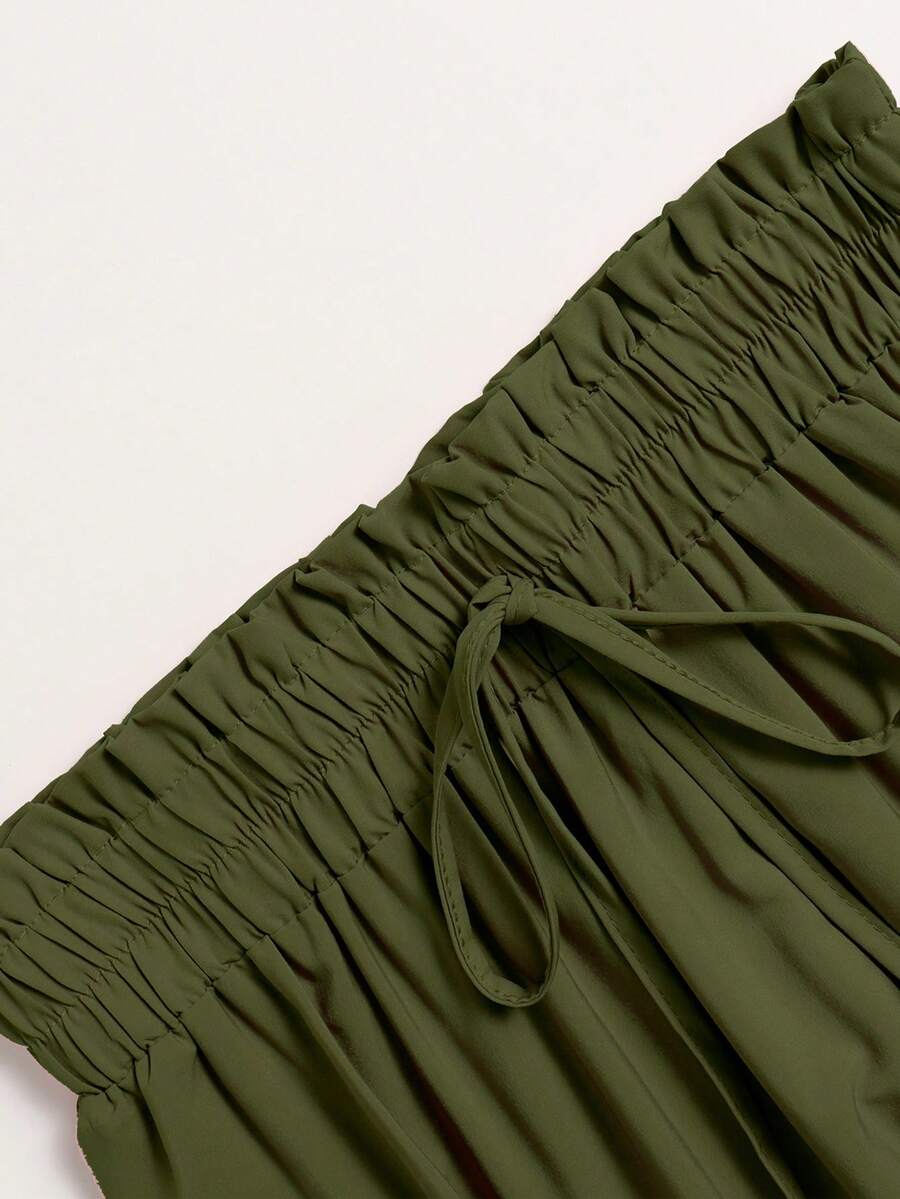 Women's Ditsy Floral Layered Ruffle Elastic Waist Vacation Skirt