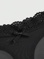 ROMWE J-Fashion 3pcs Y2K Harajuku Leopard Print Mesh & Lace Trim Women Narrow Band Brief Panty Set