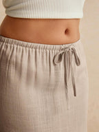Poéselle Women's Skirt, Floor Length Maxi Skirt, Tie At Waist, Cute Skirt, Low Waist Skirt