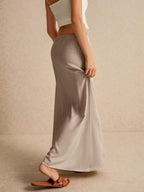 Poéselle Women's Skirt, Floor Length Maxi Skirt, Tie At Waist, Cute Skirt, Low Waist Skirt