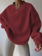 INAWLY Women's Spring And Autumn Loose Fit Casual Pullover With V-Neck And Dropped Shoulders,Ladies Spring/Fall Casual Long Sleeve V Neck Loose Regular Mint Green Drop Shoulder Pullovers Women Hoodies,Long Sleeve Tops Graduation,Back To School Outfits,Graduation,Teacher Outfits For Women,Back To School
