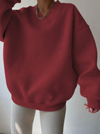 INAWLY Women's Spring And Autumn Loose Fit Casual Pullover With V-Neck And Dropped Shoulders,Ladies Spring/Fall Casual Long Sleeve V Neck Loose Regular Mint Green Drop Shoulder Pullovers Women Hoodies,Long Sleeve Tops Graduation,Back To School Outfits,Graduation,Teacher Outfits For Women,Back To School