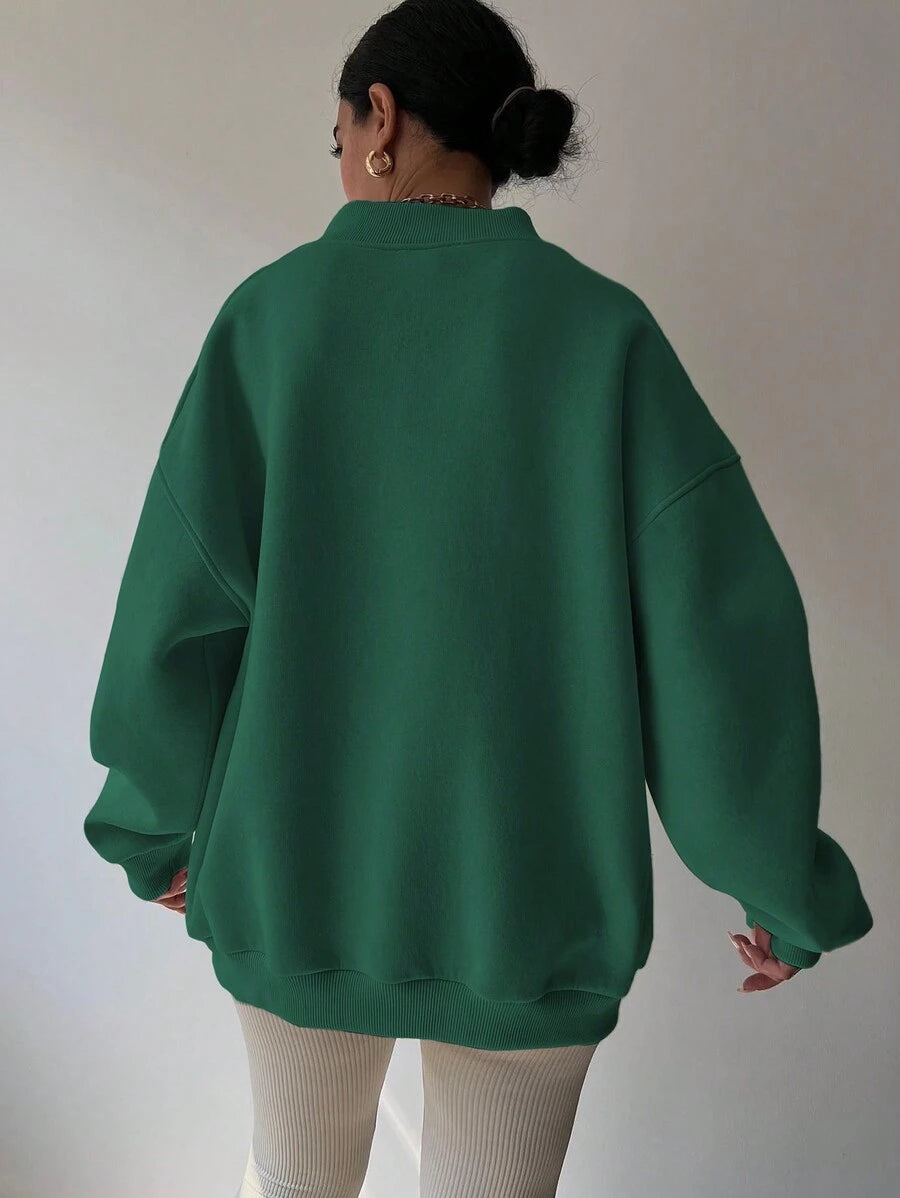 INAWLY Women's Spring And Autumn Loose Fit Casual Pullover With V-Neck And Dropped Shoulders,Ladies Spring/Fall Casual Long Sleeve V Neck Loose Regular Mint Green Drop Shoulder Pullovers Women Hoodies,Long Sleeve Tops Graduation,Back To School Outfits,Graduation,Teacher Outfits For Women,Back To School