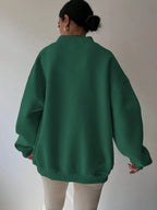INAWLY Women's Spring And Autumn Loose Fit Casual Pullover With V-Neck And Dropped Shoulders,Ladies Spring/Fall Casual Long Sleeve V Neck Loose Regular Mint Green Drop Shoulder Pullovers Women Hoodies,Long Sleeve Tops Graduation,Back To School Outfits,Graduation,Teacher Outfits For Women,Back To School