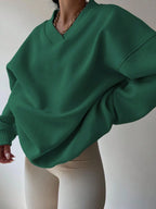INAWLY Women's Spring And Autumn Loose Fit Casual Pullover With V-Neck And Dropped Shoulders,Ladies Spring/Fall Casual Long Sleeve V Neck Loose Regular Mint Green Drop Shoulder Pullovers Women Hoodies,Long Sleeve Tops Graduation,Back To School Outfits,Graduation,Teacher Outfits For Women,Back To School