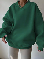INAWLY Women's Spring And Autumn Loose Fit Casual Pullover With V-Neck And Dropped Shoulders,Ladies Spring/Fall Casual Long Sleeve V Neck Loose Regular Mint Green Drop Shoulder Pullovers Women Hoodies,Long Sleeve Tops Graduation,Back To School Outfits,Graduation,Teacher Outfits For Women,Back To School