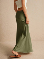 Poéselle Women's Skirt, Floor Length Maxi Skirt, Tie At Waist, Cute Skirt, Low Waist Skirt