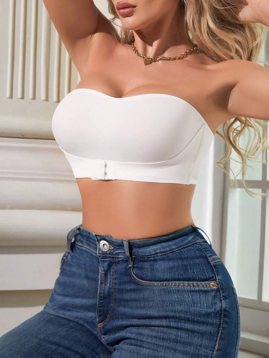 Snug Zone Women Front Closure Single Layer Wireless Bra (1pc)