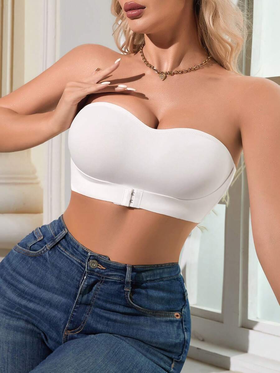 Snug Zone Women Front Closure Single Layer Wireless Bra (1pc)