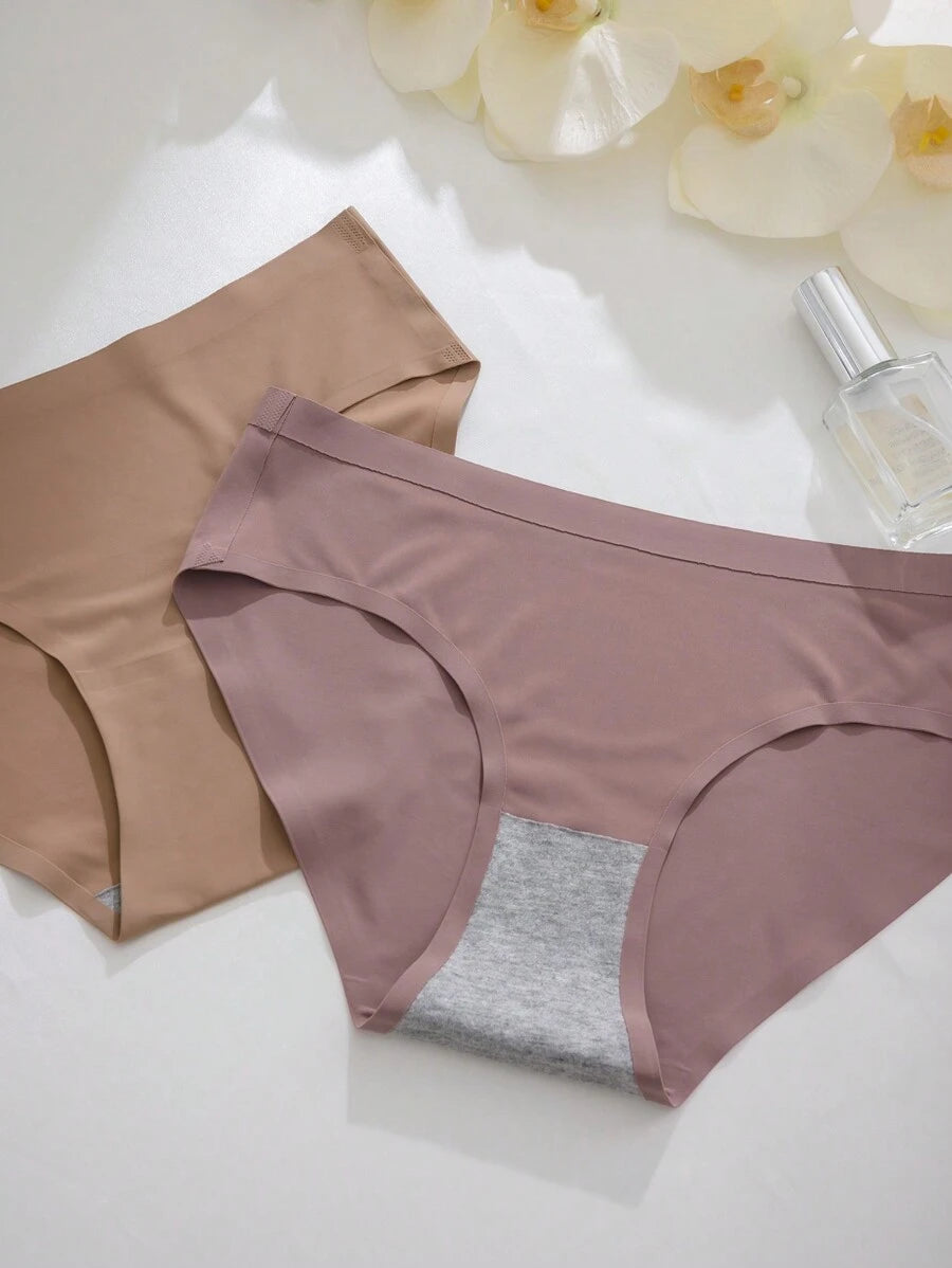 9pcs/Set Women Plain Minimalist Style Triangle Briefs, Casual Everyday Underwear
