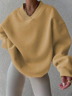 INAWLY Women's Spring And Autumn Loose Fit Casual Pullover With V-Neck And Dropped Shoulders,Ladies Spring/Fall Casual Long Sleeve V Neck Loose Regular Mint Green Drop Shoulder Pullovers Women Hoodies,Long Sleeve Tops Graduation,Back To School Outfits,Graduation,Teacher Outfits For Women,Back To School