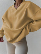 INAWLY Women's Spring And Autumn Loose Fit Casual Pullover With V-Neck And Dropped Shoulders,Ladies Spring/Fall Casual Long Sleeve V Neck Loose Regular Mint Green Drop Shoulder Pullovers Women Hoodies,Long Sleeve Tops Graduation,Back To School Outfits,Graduation,Teacher Outfits For Women,Back To School