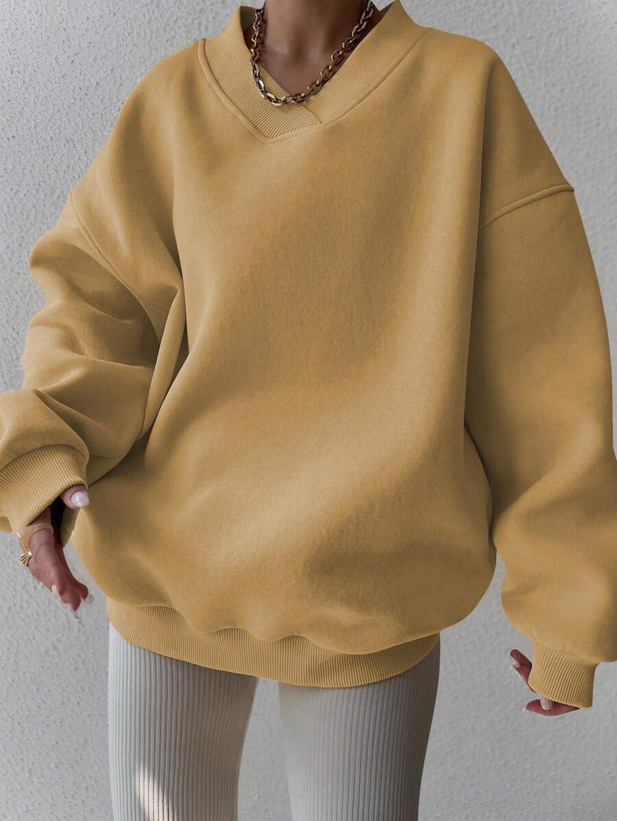 INAWLY Women's Spring And Autumn Loose Fit Casual Pullover With V-Neck And Dropped Shoulders,Ladies Spring/Fall Casual Long Sleeve V Neck Loose Regular Mint Green Drop Shoulder Pullovers Women Hoodies,Long Sleeve Tops Graduation,Back To School Outfits,Graduation,Teacher Outfits For Women,Back To School