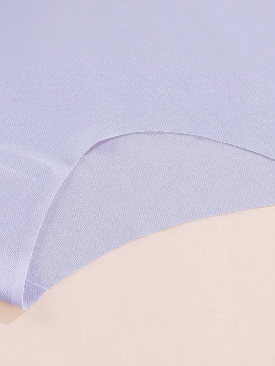 Aofeiqike 6pcs High Waist Plus Size Women Briefs, Sexy Seamless Breathable Ice Silk Panties, Comfortable Soft Hipster Underwear