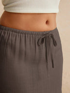 Poéselle Women's Skirt, Floor Length Maxi Skirt, Tie At Waist, Cute Skirt, Low Waist Skirt