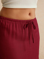 Poéselle Women's Skirt, Floor Length Maxi Skirt, Tie At Waist, Cute Skirt, Low Waist Skirt