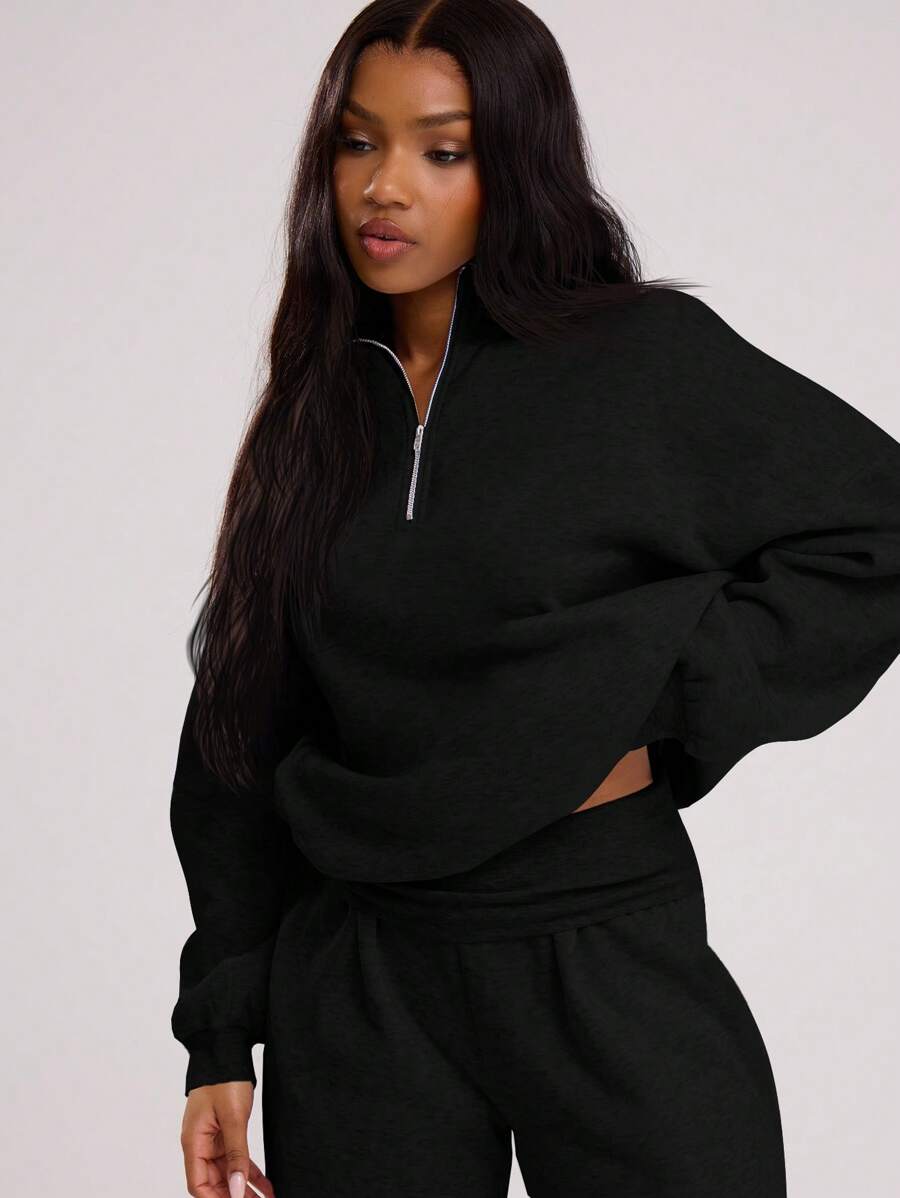 MUSERA Quarter Zip Oversized Sweatshirt Casual, Airport Graduation, Back To School, Teacher, Winter Carnival Vacation