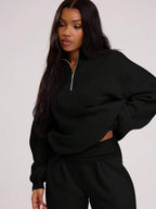 MUSERA Quarter Zip Oversized Sweatshirt Casual, Airport Graduation, Back To School, Teacher, Winter Carnival Vacation