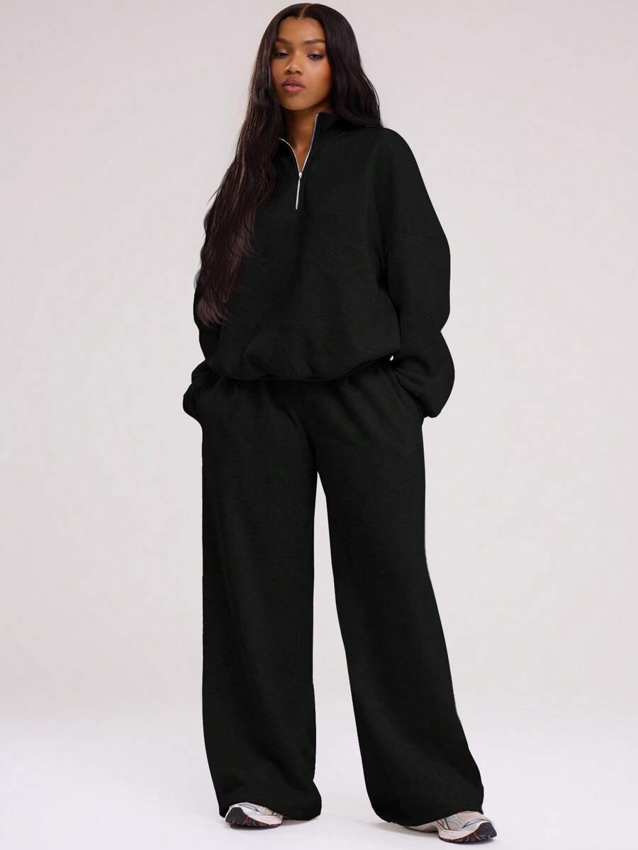 MUSERA Quarter Zip Oversized Sweatshirt Casual, Airport Graduation, Back To School, Teacher, Winter Carnival Vacation