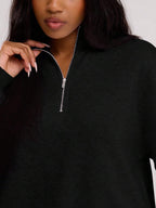 MUSERA Quarter Zip Oversized Sweatshirt Casual, Airport Graduation, Back To School, Teacher, Winter Carnival Vacation