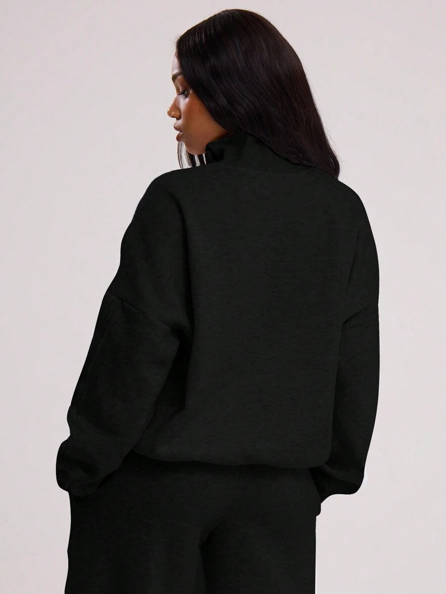 MUSERA Quarter Zip Oversized Sweatshirt Casual, Airport Graduation, Back To School, Teacher, Winter Carnival Vacation