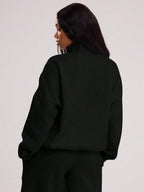 MUSERA Quarter Zip Oversized Sweatshirt Casual, Airport Graduation, Back To School, Teacher, Winter Carnival Vacation